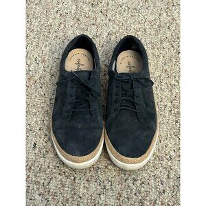 Clarks Women's 8.5 Marie Mist Nubuck Leather Espadrille Sneakers